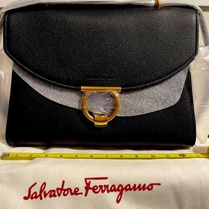 Salvatore Ferragamo Margot Bag Black Leather - NWT